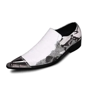 Slip on Mens Low Top Steel Toe Printed Oxfords