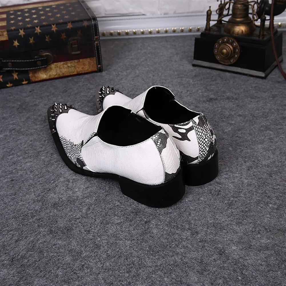 Slip on Mens Low Top Steel Toe Printed Oxfords