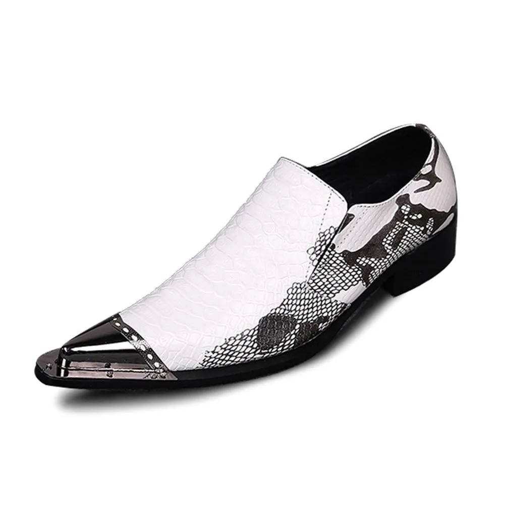 Slip on Mens Low Top Steel Toe Printed Oxfords