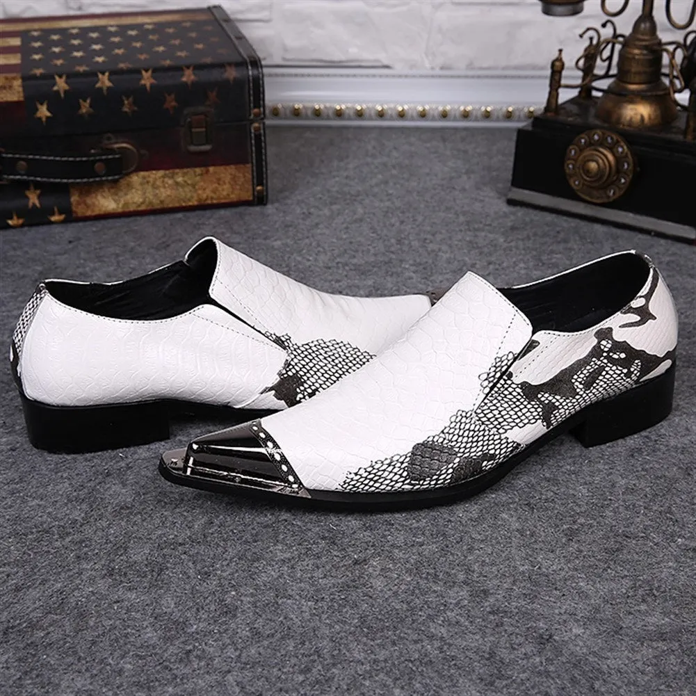 Slip on Mens Low Top Steel Toe Printed Oxfords