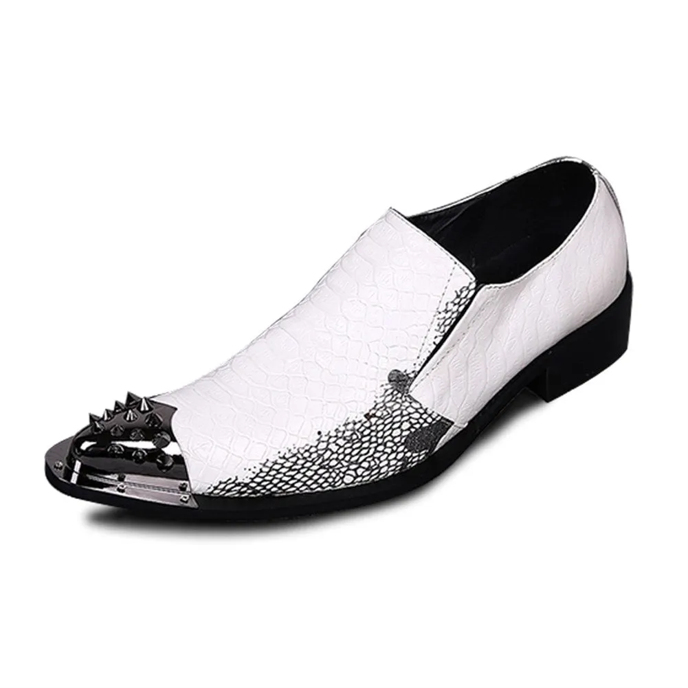 Slip on Mens Low Top Steel Toe Printed Oxfords