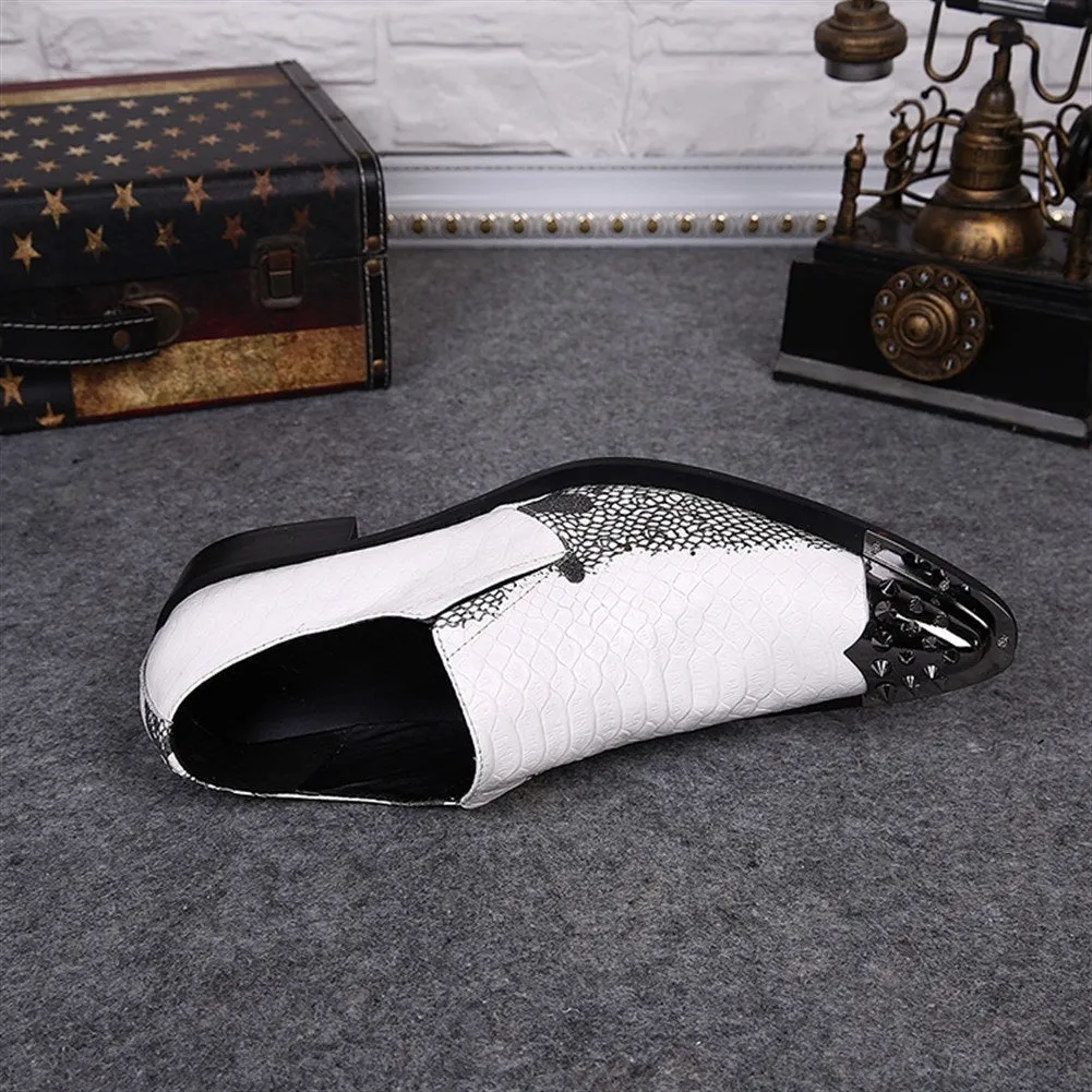 Slip on Mens Low Top Steel Toe Printed Oxfords