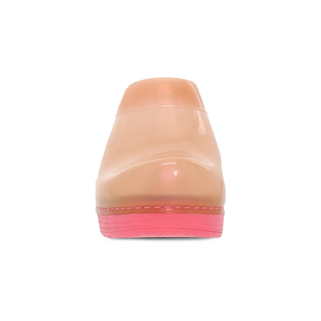 Sonja Backless Translucent Mule in Coral