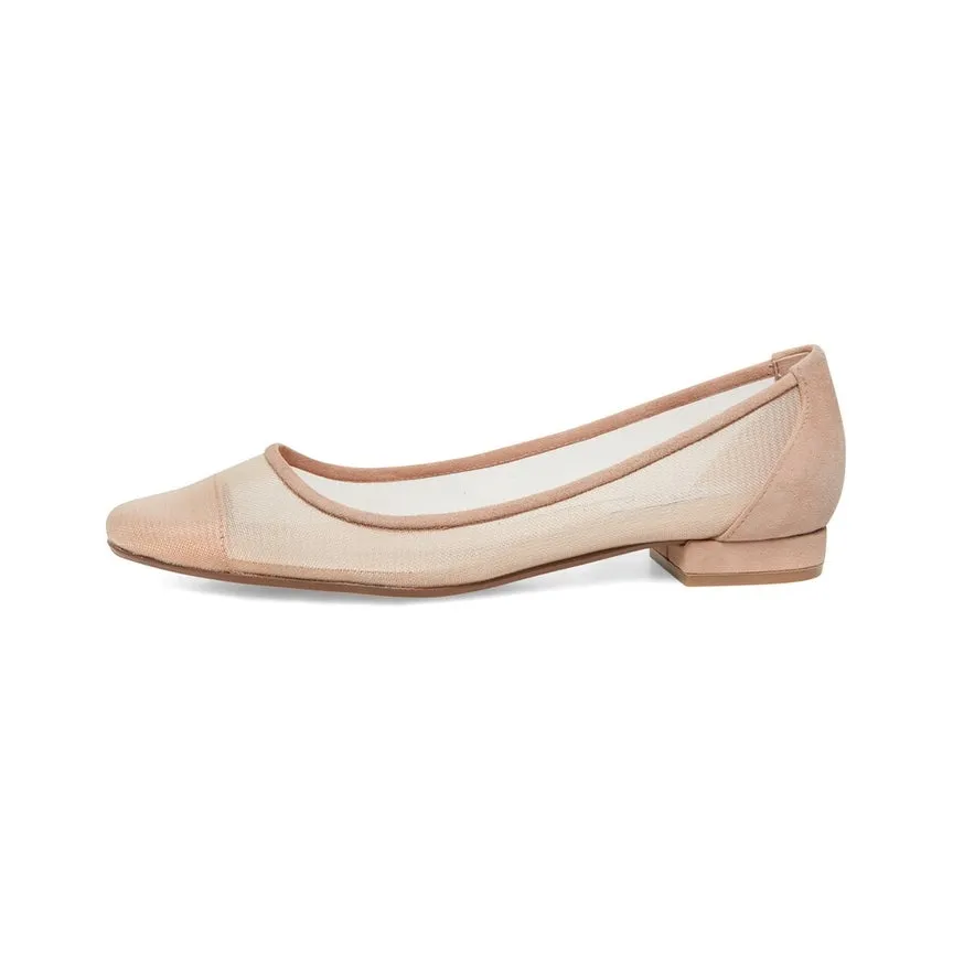 Steve Madden Women's Bridget Slip-In Almond Toe Flat NUDE MULTI