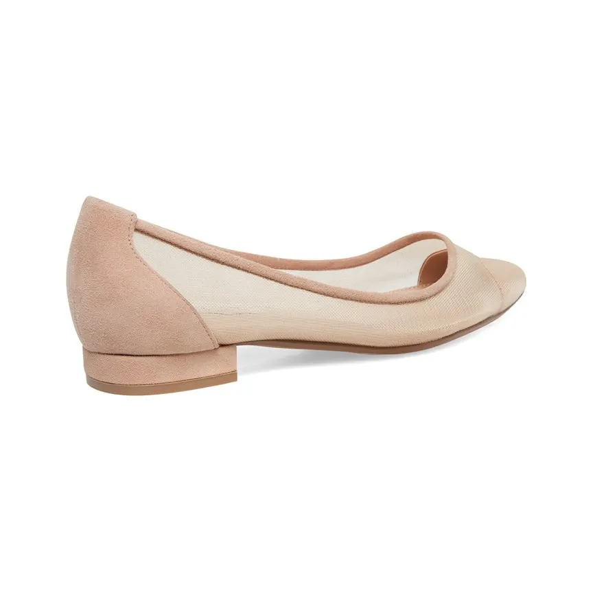 Steve Madden Women's Bridget Slip-In Almond Toe Flat NUDE MULTI