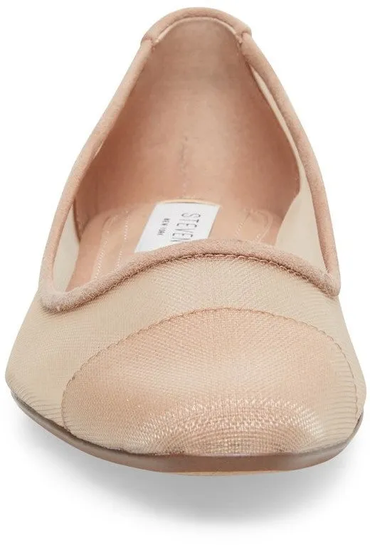 Steve Madden Women's Bridget Slip-In Almond Toe Flat NUDE MULTI