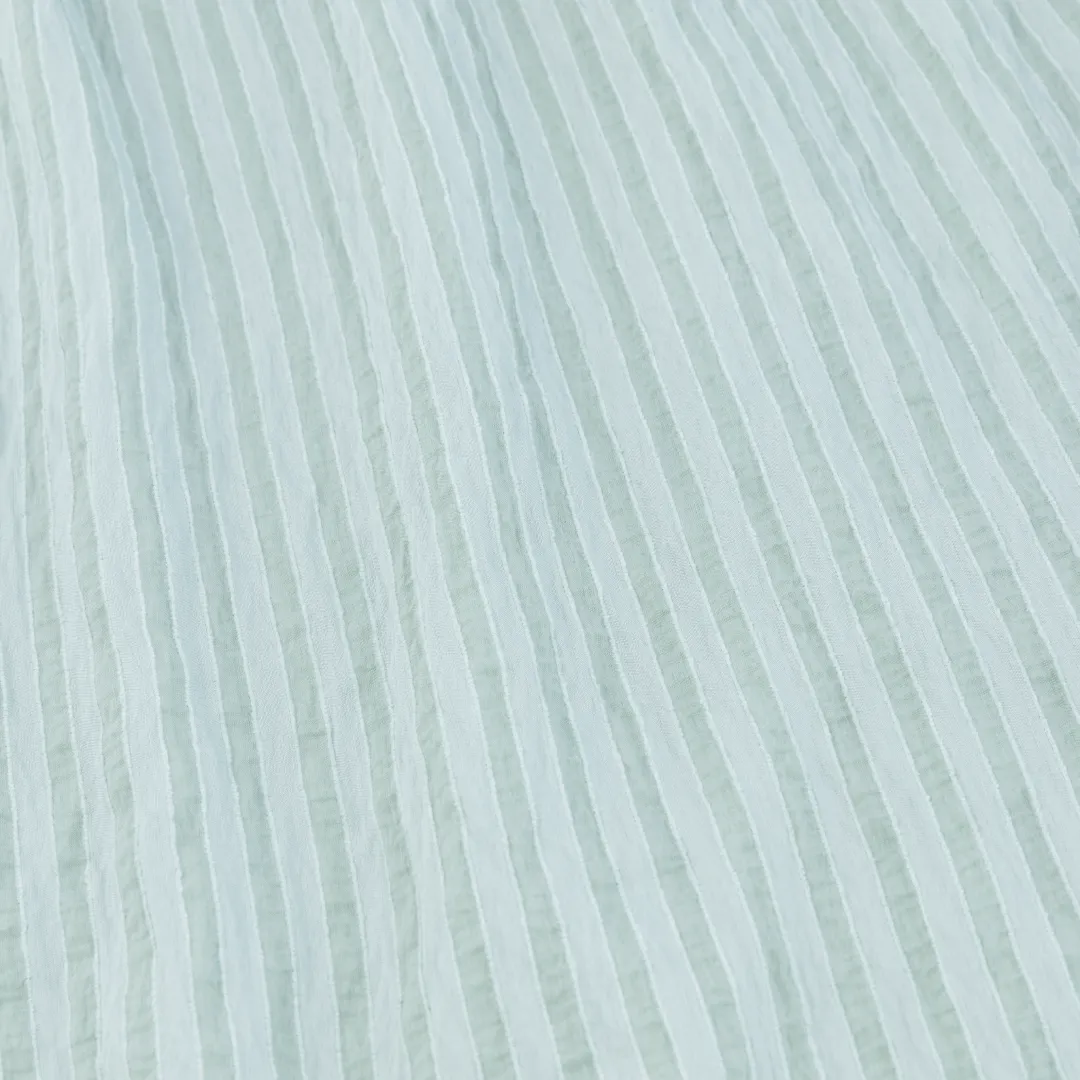 The Cosima Nap Dress - Soft Green Tonal Seersucker