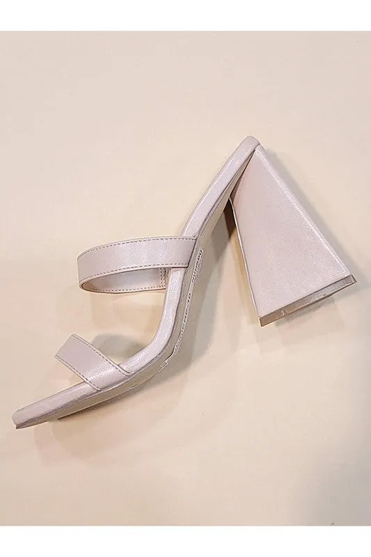 The Viviane Double Strap Mule Heels