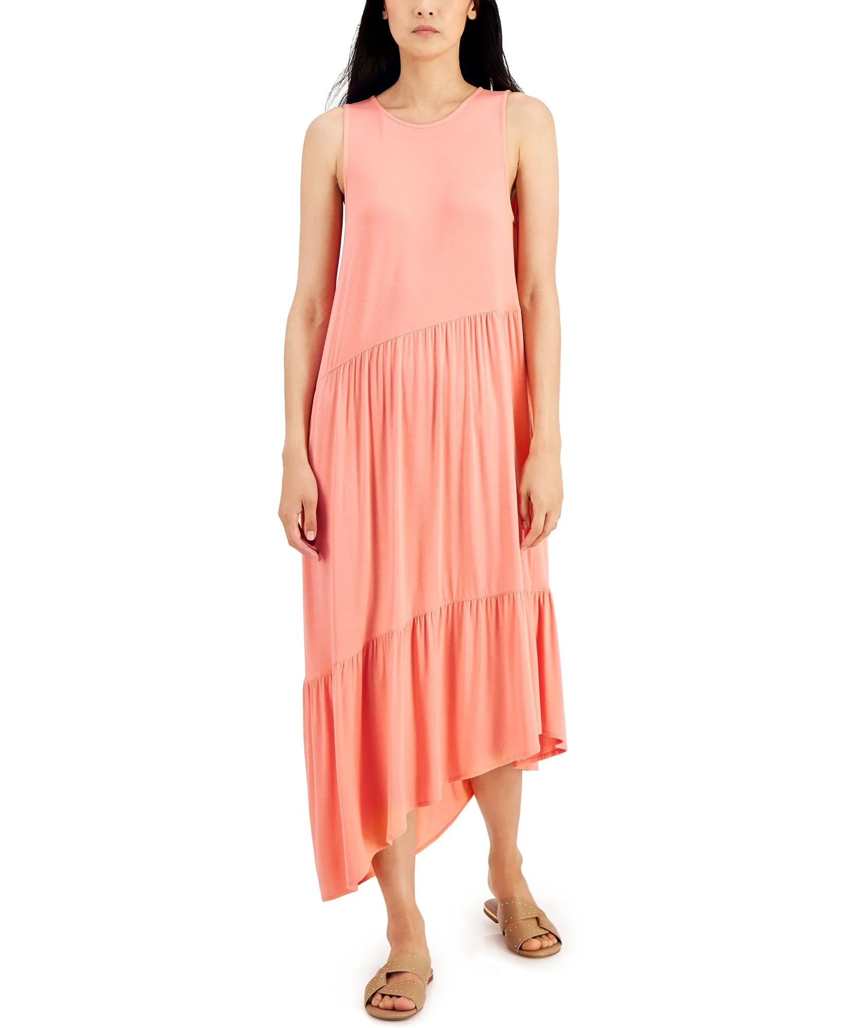 Tiered Midi Sleeveless Dress