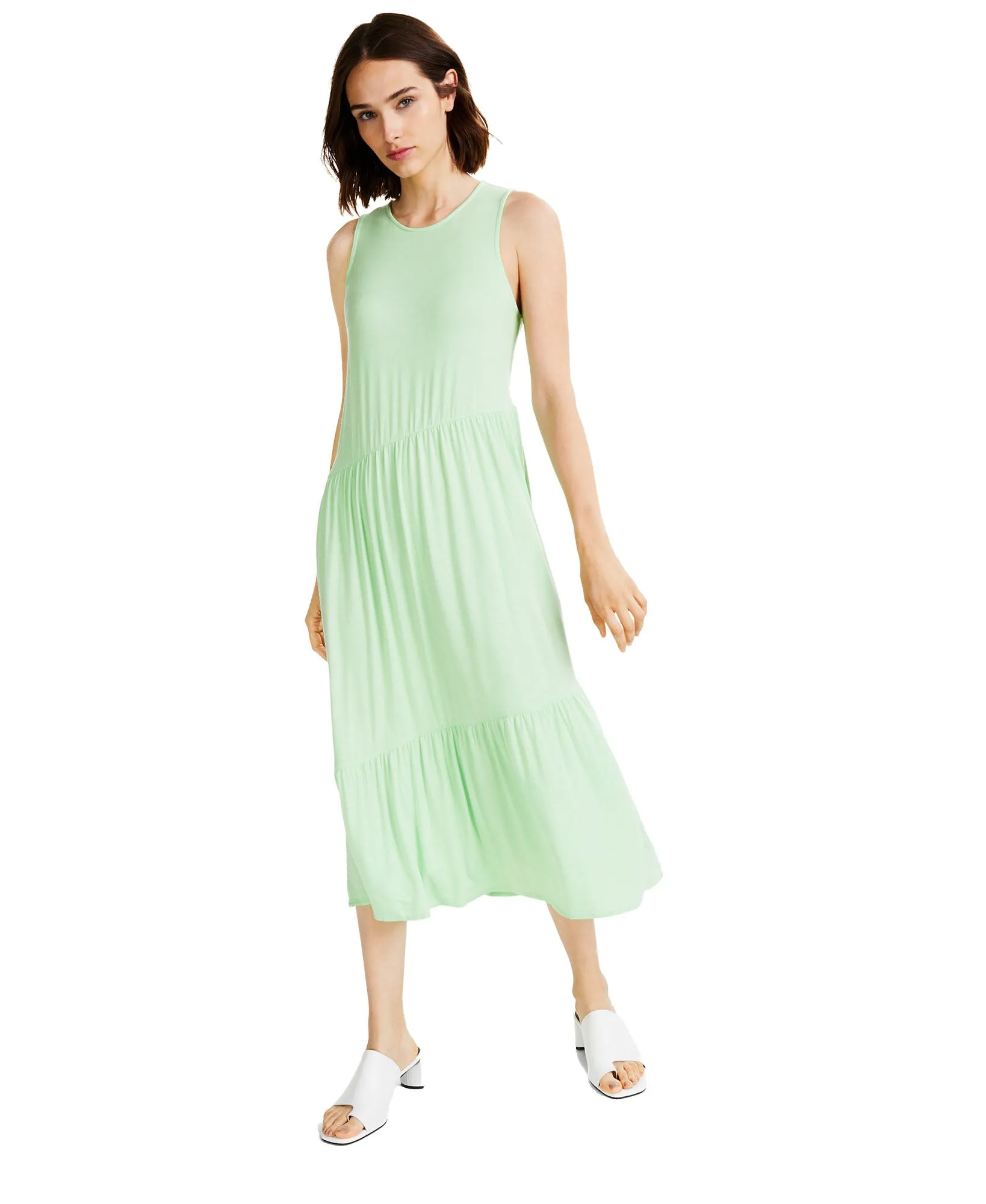 Tiered Midi Sleeveless Dress