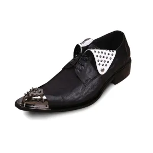 Two Tones Steel Toe Men Oxfords with Decoration