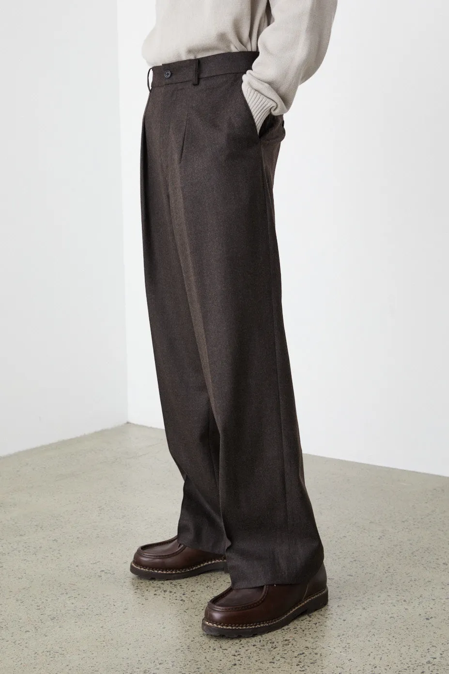 Wide Wool Pants