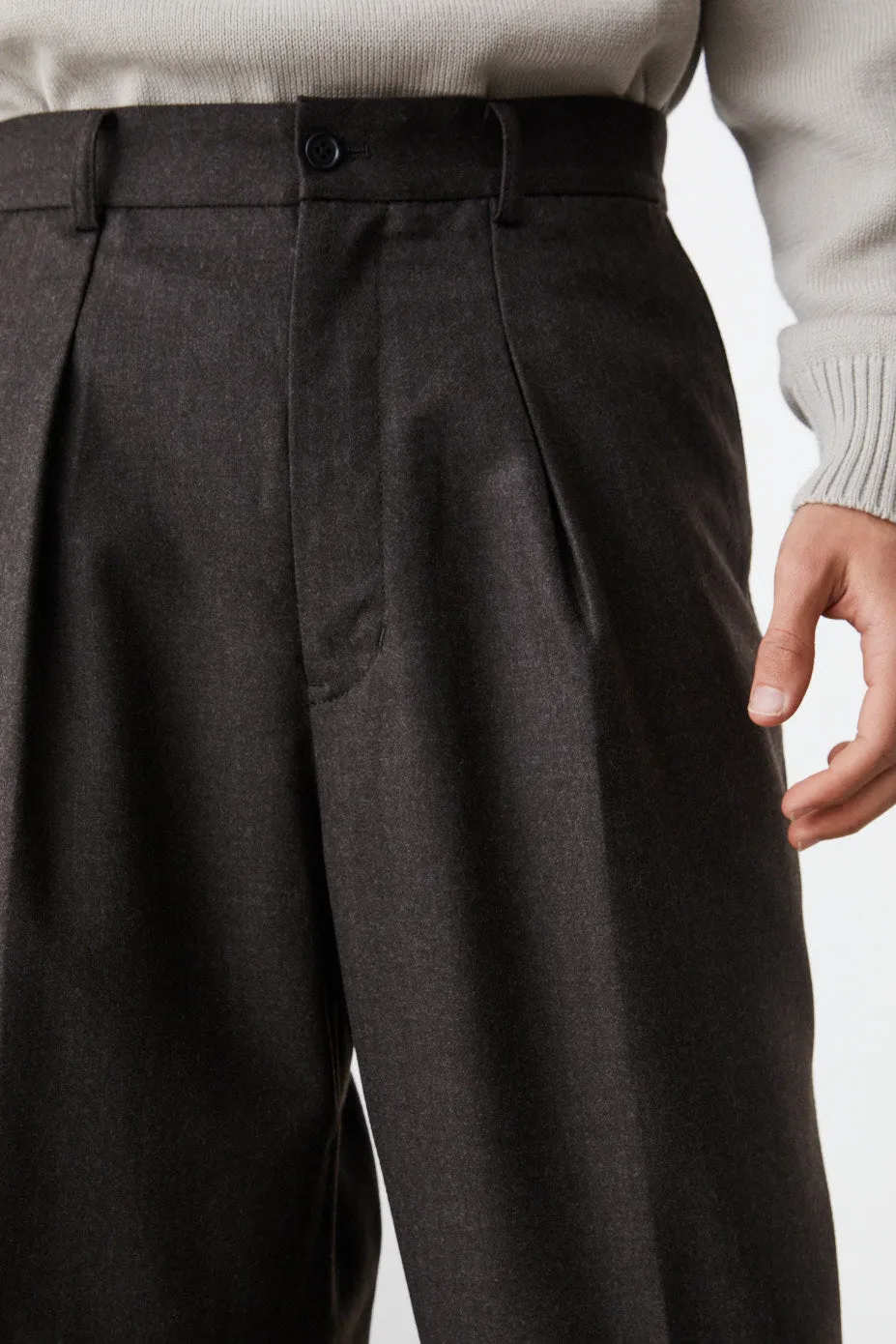Wide Wool Pants