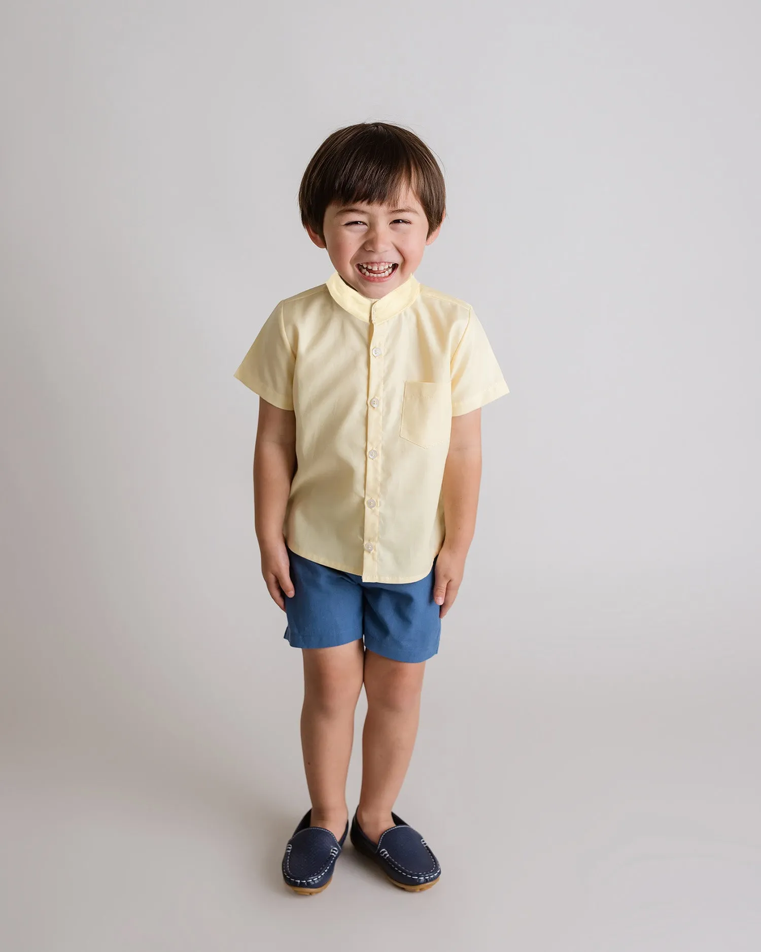 Yellow Pointed Collar Shirt