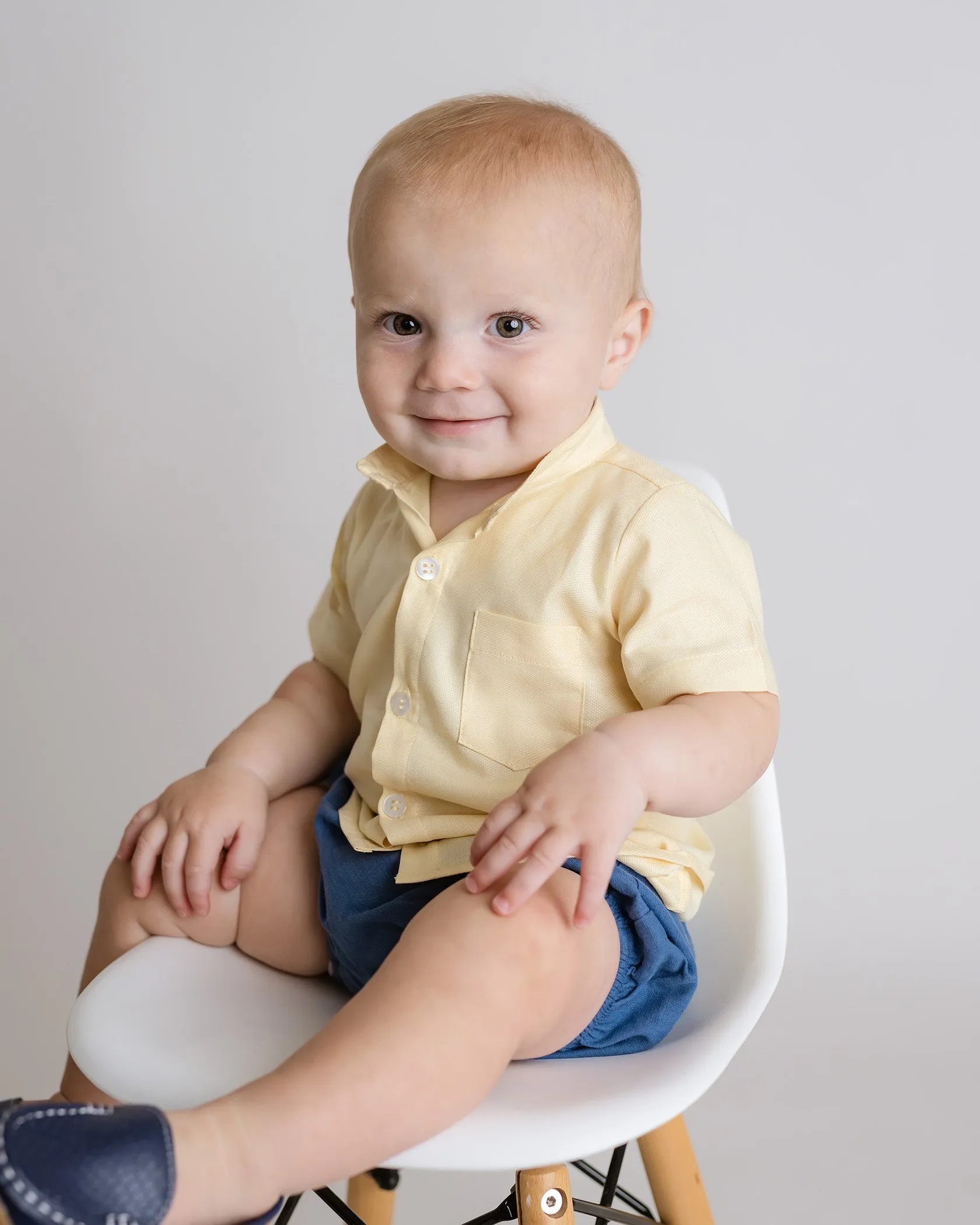 Yellow Pointed Collar Shirt